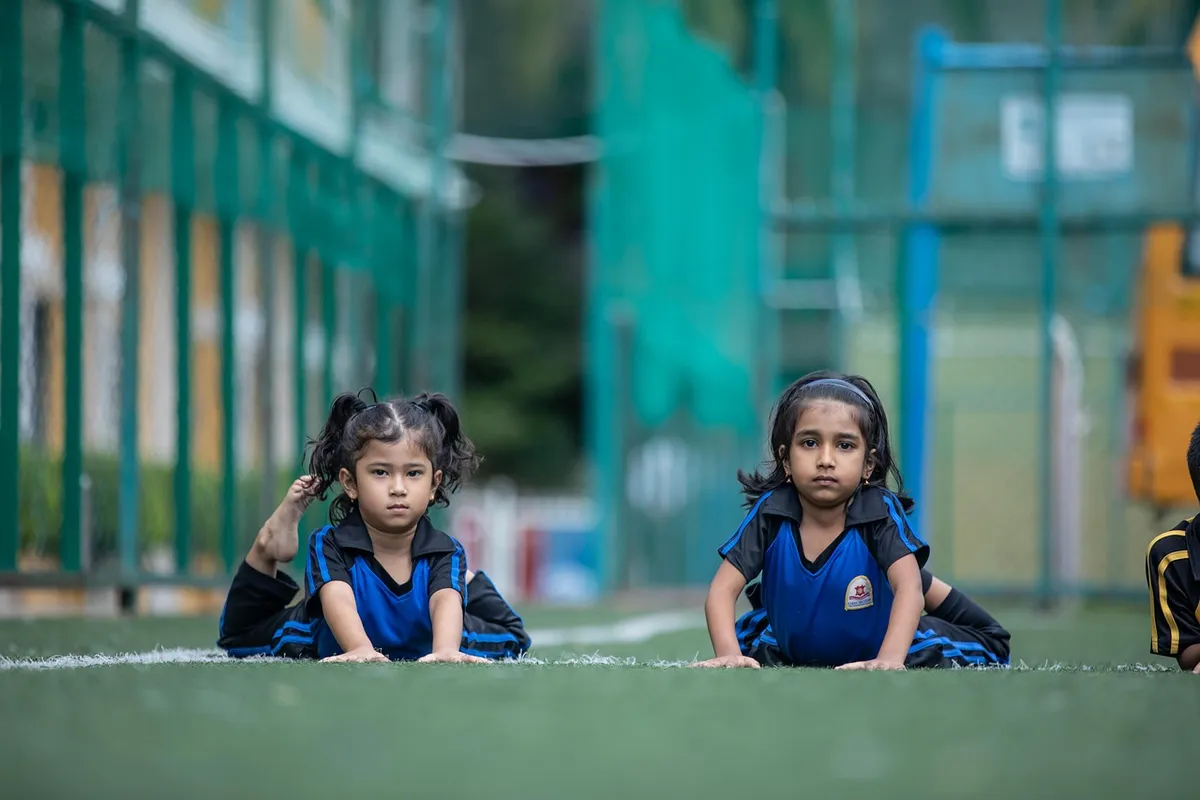 children, students, school girls, school, school grounds, school life, orchids the international school, new town, jodthbhim, kolkata, west bengal, india, child