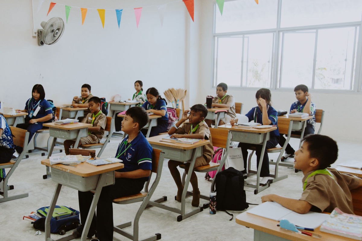 thai child in classroom