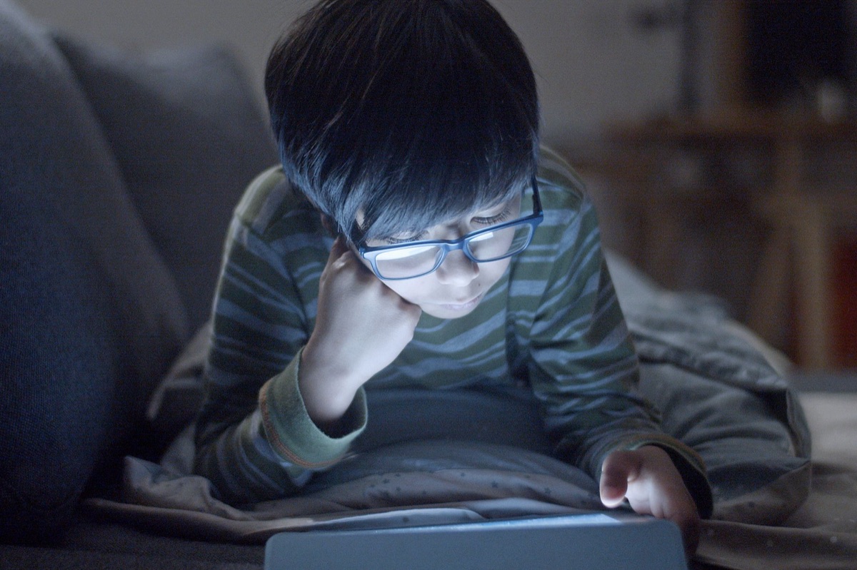 Thai child with tablet