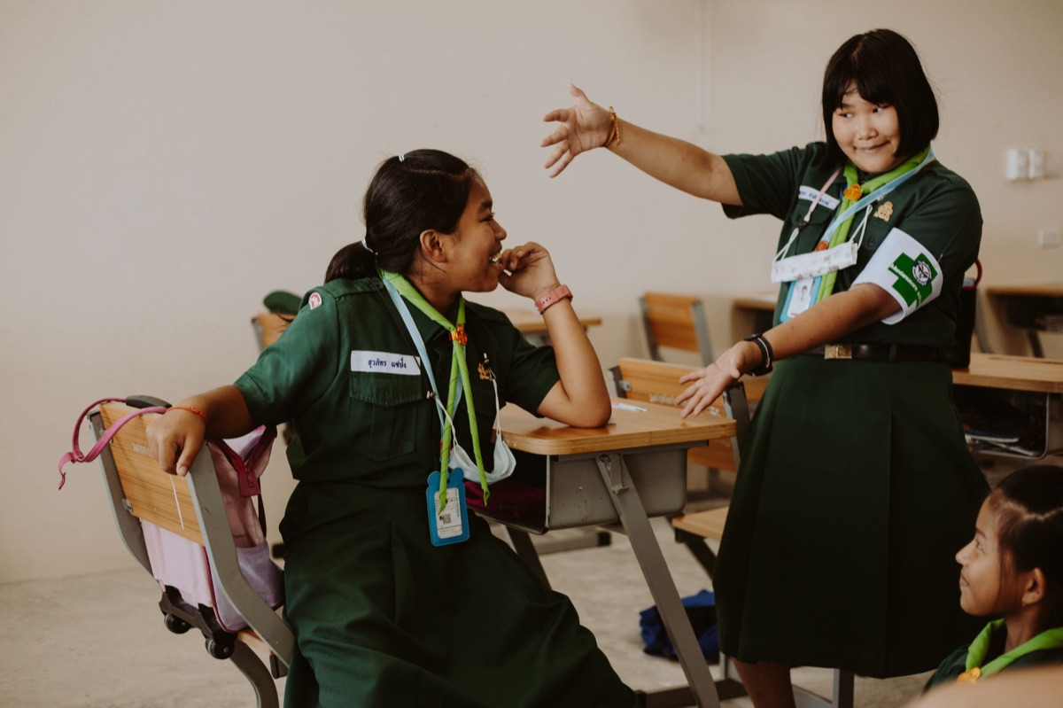 Thai classroom with children