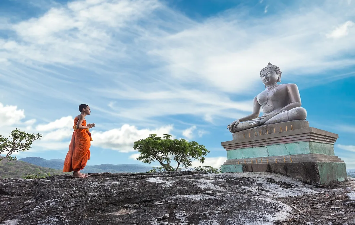 monk, buddha, statue, sculpture, buddha statue, buddhism, buddha purnima, worship, ancient, asia, bangkok, boy, buddhist, meditation, monument, thailand, young,