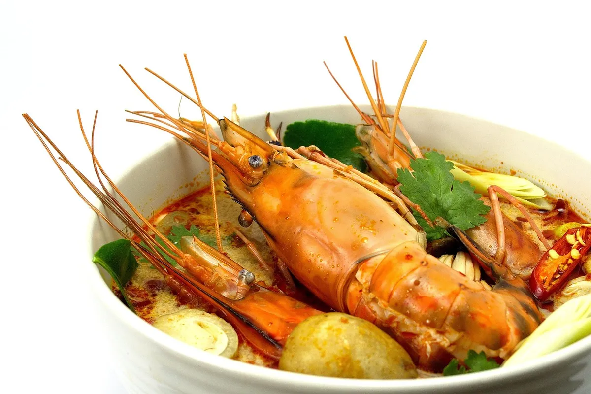 spicy prawn soup, hot and sour soup, shrimp, food, thai, thai food, side dish, thailand, delicious, herb, kitchen, cooking, spicy, thai food, thai food, thai fo